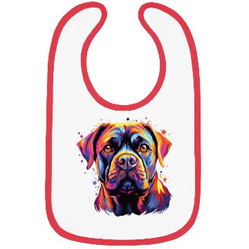 Discover Watercolor Colorful Cane Corso Bibs