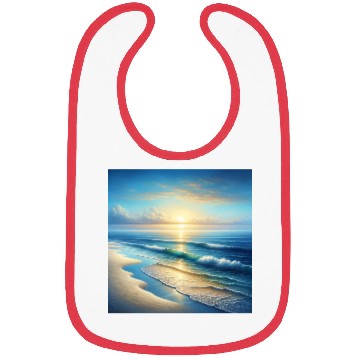 Discover Serene Seaside Sunrise Bibs