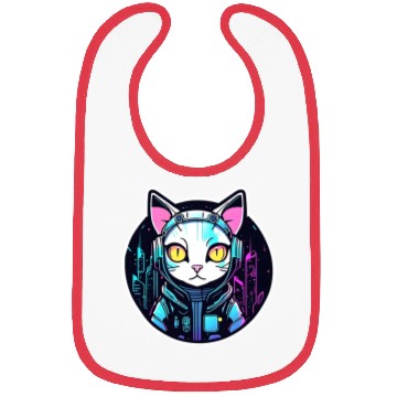 Discover Cyberpunk Cat Bibs