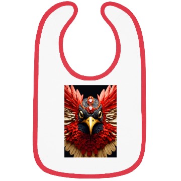 Discover Realistic Anthropomorphic Red white and black humm Bibs