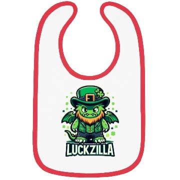 Discover Luckzilla St. Paddy's Day Dragon Bibs