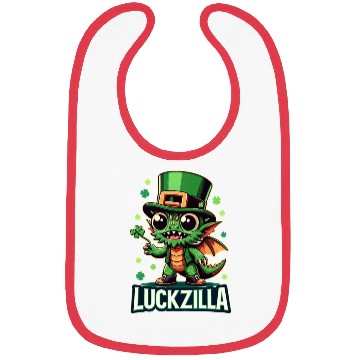Discover Luckzilla St. Paddy's Day Dragon Bibs