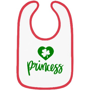 Discover Irish Heart Clover Princess Bibs