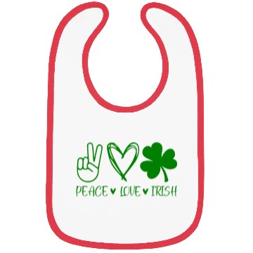 Discover Irish Pace Love Clover Bibs