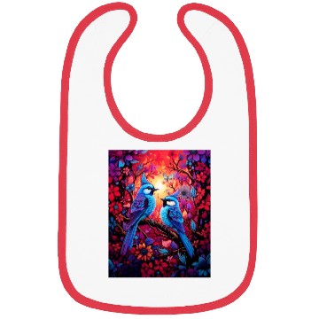 Discover Blue Birds Bibs