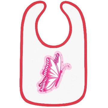 Discover Cute Pink Butterfly Design Bibs