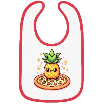 Discover Pineapples on a pizza Bibs