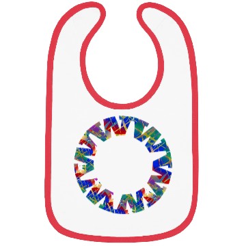 Discover English-W alphabet black font letters Bibs