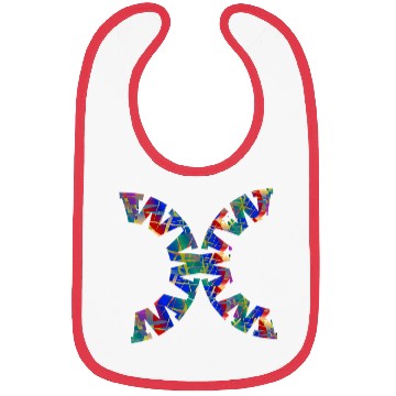 Discover English-W alphabet black font letters Bibs