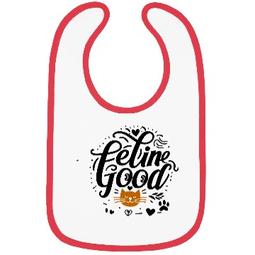 Discover Typography Bibs Design Feline Good