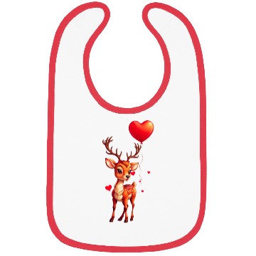 Discover Adorable deer with heart shaped balloon. Bibs