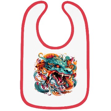 Discover Modern Oriental Dragon Majesty Bibs