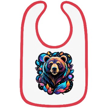 Discover Mystical Galaxy Bear - Celestial Wilderness Art Bibs