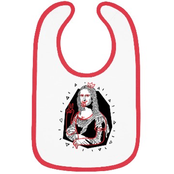 Discover Hand Drawn Vector Illustration MonLisa - Giocond Bibs
