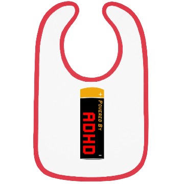 Discover Powered By ADHD | Battery Funny Meme Bibs