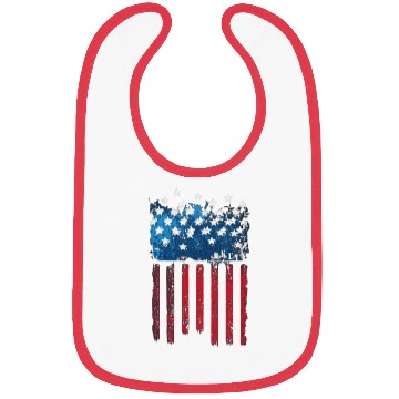 Discover Flag America Typography Bibs Design