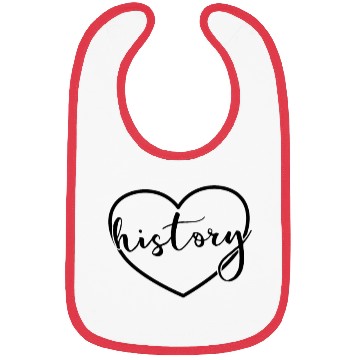Discover History Heart Back To School History Teacher Bibs