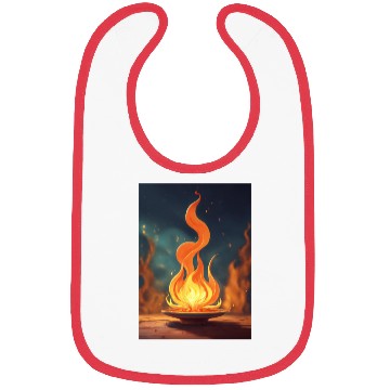 Discover drawing a flame art Bibs