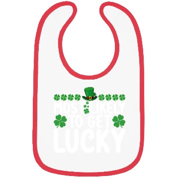 Discover Most Likely To Get Lucky St Patrick's Day Irish Bibs