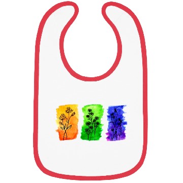Discover Yellow Green Blue Flowers Bibs