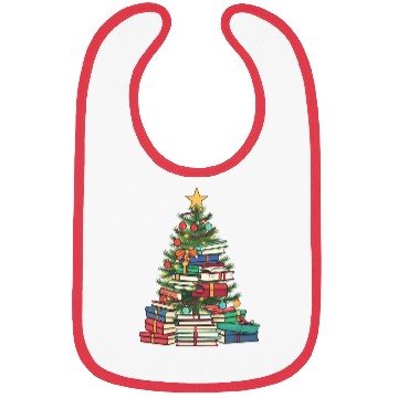 Discover Bookworm Christmas Tree books Bibs