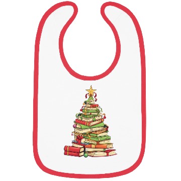 Discover Bookworm Christmas Tree books Bibs