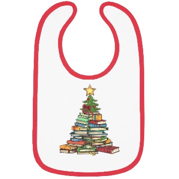 Discover Bookworm Christmas Tree books Bibs