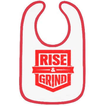 Discover Rise and Grind Gym Typography Design Bibs