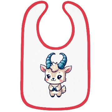 Discover Playful Goat Cartoon Bibs