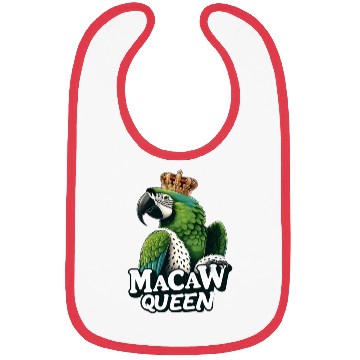 Discover Green Macaw Ornithologist Macaw Queen Bibs