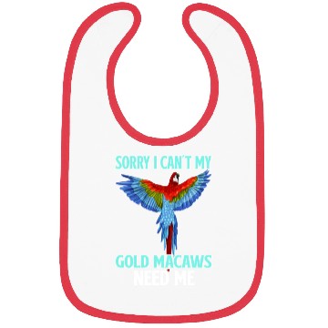 Discover Gold Macaw Ornithologist Enthusiast Gift Bibs