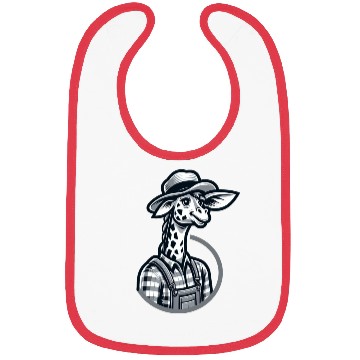 Discover Cute Giraffe Farmer Bibs