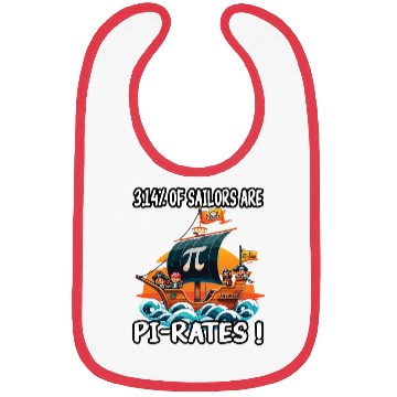 Discover Pi Day 3.14 Pirate Style Math Symbol Fun Design Bibs