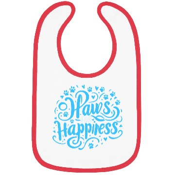 Discover typography Bibs design Paws for Happiness