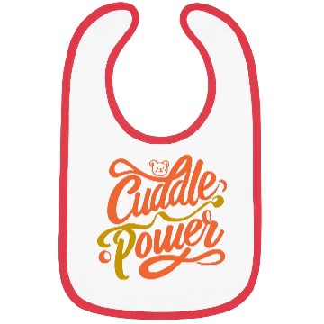 Discover typography Bibs design Cuddle Power