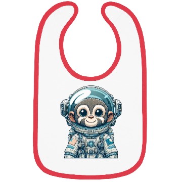 Discover Cute Monkey Astronaut Bibs