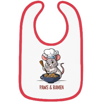 Discover Paws and Ramen Funny Rat Animal Sayings Bibs