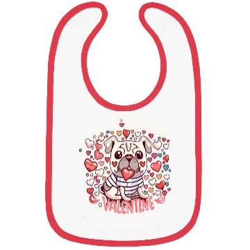 Discover Pug Is My Valentine Cute Valentines Bibs