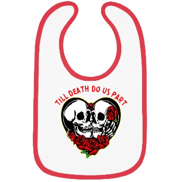 Discover Heart Skulls Till Death Do Us Part © WhiteTigerLLC Bibs