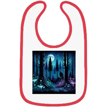 Discover Mystic Moonlit Enchanted Forest Bibs
