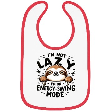 Discover Chill Sloth - Energy-Saving Mode On Bibs