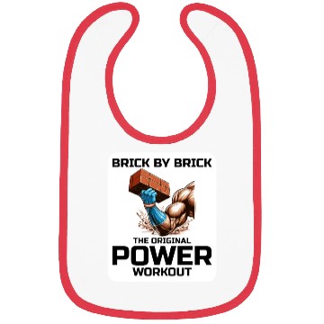 Discover Bricklayer Bricklaying Humor Power Workout Funny Bibs