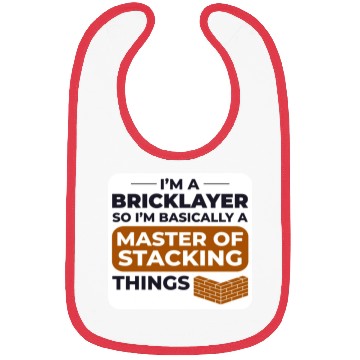 Discover Master of Stacking Humorous Bricklayer Brick Mason Bibs
