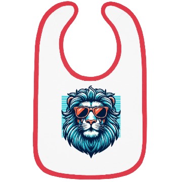 Discover Chill Monarch - Lion with Sunglasses Retro Bibs