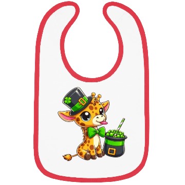 Discover St. Patrick's Day Giraffe with Bubble Tea Bibs