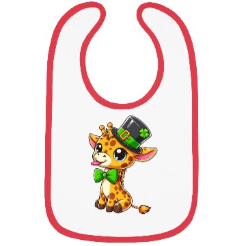 Discover St. Patrick's Day Giraffe: Cute Kawaii Style Bibs