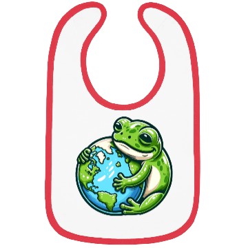 Discover Frog Embracing Earth: Earth Day Bibs