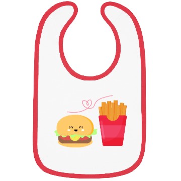 Discover Burger and fries Bibs