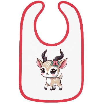 Discover Playful Gazelle Cartoon Bibs