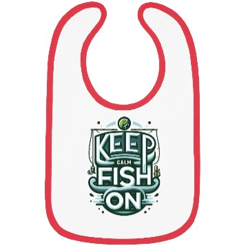 Discover Relaxing 'Keep Calm and Fish On' Angler Design Bibs